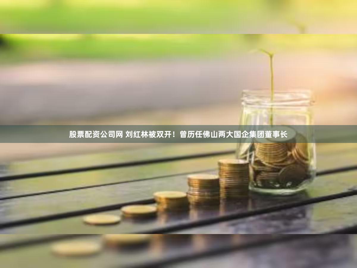 股票配资公司网 刘红林被双开！曾历任佛山两大国企集团董事长