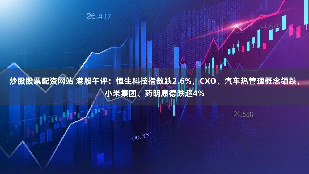 炒股股票配资网站 港股午评：恒生科技指数跌2.6%，CXO、汽车热管理概念领跌，小米集团、药明康德跌超4%