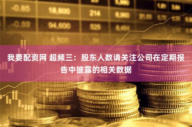 我要配资网 超频三：股东人数请关注公司在定期报告中披露的相关数据